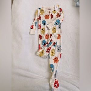 Infant Boys Old Navy Monster Zipper Footies Size 12-18M